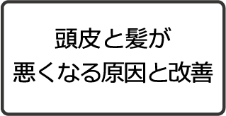 頭皮と髪が悪くなる原因と改善